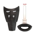 Miniatyrbilde 1 av 5: Fjernkontroll nøkkelskall for Saab 9-3 93 2003-2007 - erstatning for nøkkelfri fob-skall med 4 knapper og ubeskåret blad - smartkort Shell with hu100