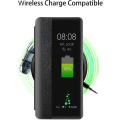 Miniatyrbillede 4 af 5: Huawei P30 Cover, Smart View Læder Flip Cover, [Strømsparefunktion][Integreret Beskyttelse](p30, sort)