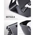 Miniatyrbilde 6 av 7: Nettbrettstativ, justerbart nettbrettstativ - universelt stativ for iPad Pro 12.9, 11, 10.5, 9.7, iPad Air mini 2, 3, 4, iPhone og andre nettbrett - svart