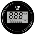 Pikkukuva 1 / 5: Veneen LED digitaalinen kierroslukumittari moottorin tuntimittari perämoottori matkailuauto RPM-mittari