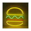 Miniatyrbillede 2 af 5: Hamburger Neon Light Neon Sign Usb Powered Wall Art Light Neon Decor Home Decoration For Party Wedd
