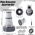 Miniatyrbild 3 av 3: INTEX filterpump adapterset 1,25 till 1,5 tums pooladapter