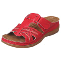 Miniatyrbilde 4 av 10: Ortopediske sandaler for kvinner Behagelige sklisikre flate sko . Red 36