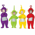 Miniatyrbillede 3 af 5: Teletubbies kostume til børn Børn Sjov Dipsy Po Laa Tinky Winky Onesie Julefødselsdagsfest Halloween kostume W Tinky Winky Costume Kids 110cm*Teletubbies