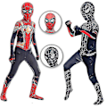 Pikkukuva 1 / 3: Lapset Pojat Spiderman No Way Home Cosplay Puku Bodysuit Set Halloween Juhla Jumpsuit V red 150(145-155CM)