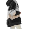 Miniatyrbillede 2 af 4: Dame Vinter Plys Hætte Frakke Langærmet Zip Up Tyk Cardigan Varm Løs Jakke W Black 2XL