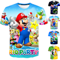 Miniatyrbild 2 av 3: Super Mario 3D- printed T-shirt för barn Pojkar Toppar  140M  140M - C 140CM
