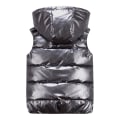 Miniatyrbilde 2 av 5: Sliktaa Unisex Blank Glansfull Vanntett Ermeløs Jakke Lett Puffer Vest Z Grey L