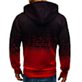 Miniatyrbillede 3 af 4: Herre langærmet jakke med lynlås Hoodie skjorte Toppe k Red M