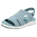 Miniatyrbild 2 av 4: Kvinnors mjuka tå Mesh övre sandaler Walking Cross-Strap Skor . Green 36
