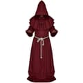 Vuxen munk mantel mantel, munk cosplay kostym W Red S