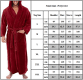 Sovkläder Huvfickor Varmare Herr Nattlinne Vinterbadrock - wine red 2xl