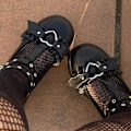 Pikkukuva 4 / 5: Sweet Heart Spänne Kilar Mary Janes Kvinnor Rosa T-rem Chunky Plattform Lolita Skor Kvinna Punk Gothic Cosplay Skor 43 BLACK-35 40