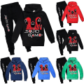 Pikkukuva 1 / 3: Squid Game Lasten Unisex Huppari Topit + Housut Setti W Black 7-8Years