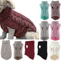 Husdjur Hund Varm Tröja Tröja Kläder Valp Katt Solid Stickat Stickad Apparel-26 W Red M