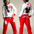 Pikkukuva 1 / 4: Hmwy-kvinnor ickey innie träningsdräkt hoodie joggingbyxor set Red Minnie Mouse M