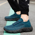 Miniatyrbillede 4 af 5: Sneakers til mænd i flugvævet - Åndbare løbesko Mode sportssko 3A830 - Blue 41