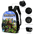 Pikkukuva 4 / 5: 3 kpl Minecraft-koululaukku reppu pojille lapsille, reput laukulla ja kynäkotelolla Y only backpack