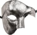 Maske til mænd Halloween Phantom of the Opera Masquerade Mask Silver