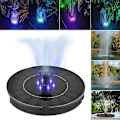 Miniatyrbild 5 av 8: Vattenfontän solcellsdriven 18 cm med färgglad LED-belysning -