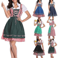 Pikkukuva 1 / 5: Naisten Oktoberfestin oluttyttökostyymi Baijerin perinteinen Dirndl-mekko Karnevaali CNMR Tummanvihreä S Blue 2XL