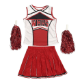 Miniatyrbillede 1 af 4: Cheerleader Kostume Cheerleader Atletisk Sport Uniform Fancy Dress Uniform W Red M