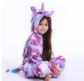 Fleece Barn Flickor Unicorn Cos Kostym Pyjamas Nattkläder Jumpsuit 120cm