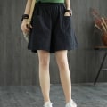 Miniatyrbillede 4 af 5: 4 stk. Casual Shorts til kvinder Elastisk Strand Sommer Strand Shorts . XL