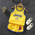 Miniatyrbild 1 av 2: Barndräkt för basketkläder för uniformer för sportkläder W Yellow 120CM