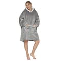 Oversized sweatshirt med hættetrøje Blød varm k Light Grey