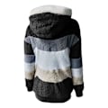 Miniatyrbillede 3 af 4: Dame Vinter Plys Hætte Frakke Langærmet Zip Up Tyk Cardigan Varm Løs Jakke W Black 2XL