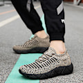 Miniatyrbillede 5 af 5: Sneakers til mænd i flugvævet - Åndbare løbesko - Mode sportsko 3A830 - Khaki 42