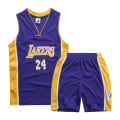 Miniatyrbillede 1 af 4: Kobe Bryant nr. 24 Baskettrøje Sæt Lakers Uniform til børn teenagere W yz Purple XS (110-120CM)