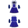 Miniatyrbillede 2 af 4: Cheerleader Kostume Cheerleader Atletisk Sport Uniform Fancy Dress Uniform W Blue L