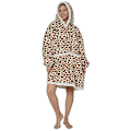 Miniatyrbillede 1 af 3: Oversized sweatshirt med hættetrøje Blød varm k Leopard