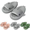 Miniatyrbillede 2 af 5: Haj-tøfler til mænd Shark Cloud tøfler Cloud Shark Slides Søde haj-tøfler W Dark Green 38 39