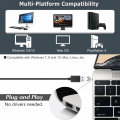 Miniatyrbillede 7 af 9: USB-bordsmikrofon Plug & Play PC-datormikrofon til computer -
