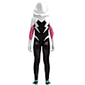 Miniatyrbillede 3 af 4: Ghost Spider-gwen Kostume Cosplay Kostume Fest Jumpsuit Monterede Børnetøj Spiderman Ansigtsmaling - 140cm