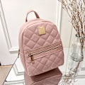 Miniatyrbild 1 av 10: PU Läder Shoulder Mini Liten Ryggsäck Multi-Function rosa H pink