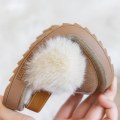 Miniatyrbillede 9 af 11: Unisex-børneplysforet hjemmesko Hyggelige imiteret pels tøfler W Brun 23