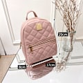 Miniatyrbild 10 av 10: PU Läder Shoulder Mini Liten Ryggsäck Multi-Function rosa H pink