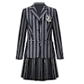 Pikkukuva 1 / 5: Uusi keskiviikko Addams Cosplay-asusetti Nevermore Academy School Uniform Halloween Carnival Party -asu aikuisille lapsille Without wig Child M