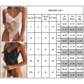 Miniatyrbilde 2 av 3: 3ST Kvinners sexy undertøy V-ringet Pyjamas Ett stykke Perspektiv Wine red(3PCS) M