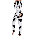 Miniatyrbillede 1 af 2: Kvinde Dyre Pyjamas Onesie Jule Bodydragt Jumpsuit Langærmet Nattøj W Cow Black M