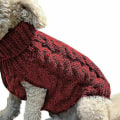 Miniatyrbilde 4 av 4: Hunder Hund Varm Genser Klær Valp Katt Solid Strikket Strikket Bekledning-26 Red L