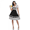 Miniatyrbillede 2 af 5: Hurtig levering af høj kvalitet traditionel tysk Dirndl kjole Oktoberfest kostume til voksne kvinder Halloween fest Style5 Dark Blue 2XL