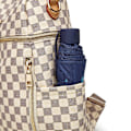 Miniatyrbild 3 av 10: Rutig ryggsäck PU-läder Bärbar dator Ryggsäck Daypack H White 12.21*11.43 inch