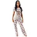 Miniatyrbilde 5 av 5: Harry Potter Dame/Dame Gryffindor Lang Pyjamas Sett Grå/Hvit Grey/White/Maroon XL