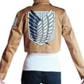 Attack On Titan Mikasa Ackerman Cosplay Kostym Jacka Kappa Scouting egion Halloween Kläder L