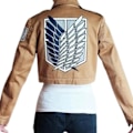 Pikkukuva 1 / 2: Attack On Titan Mikasa Ackerman Cosplay-asu Takki Kappa Scouting Legion Halloween-vaatteet M